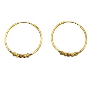 گوشواره حلقه ای طلا 18 عیار زنانه گالری رحمانی مدل پولکی کد 02